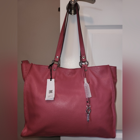 Gianni Chiarini Firenze Italian Leather Tote Bag in Bubblegum Pink; NEW - Picture 15 of 16
